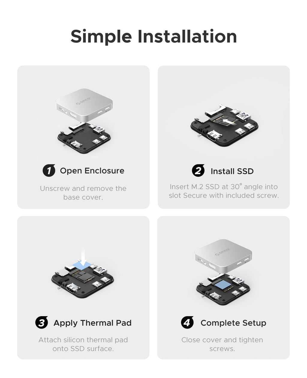 10Gbps Magnetic M.2 Docking Station MG7/MG5