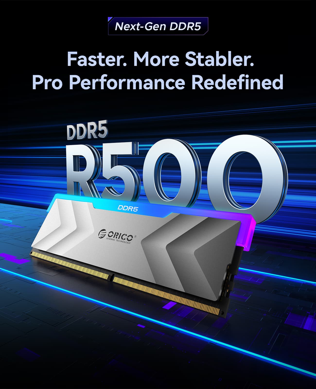ORICO Raceline Neon DDR5 RGB RAM R500